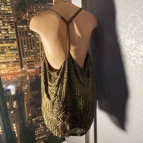 POLO RALPH LAUREN - NWT - tank: 🫒 w gold beads on both sides, lined - XL - Picture 15 of 16